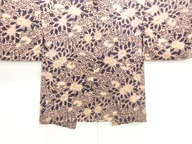 アンティーク　錦紗草花模様羽織